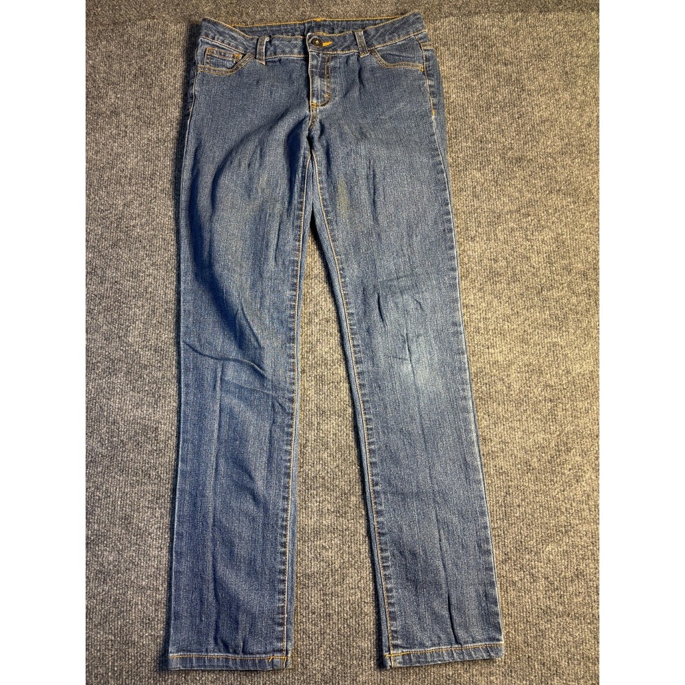 Faded Glory‎ Jeans Women's 12 Blue Denim Stretch Mid-Rise Regular Straight Leg